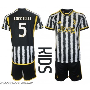 Juventus Manuel Locatelli #5 Kotipaita Lapsille 2023-24 Lyhythihainen (+ shortsit)